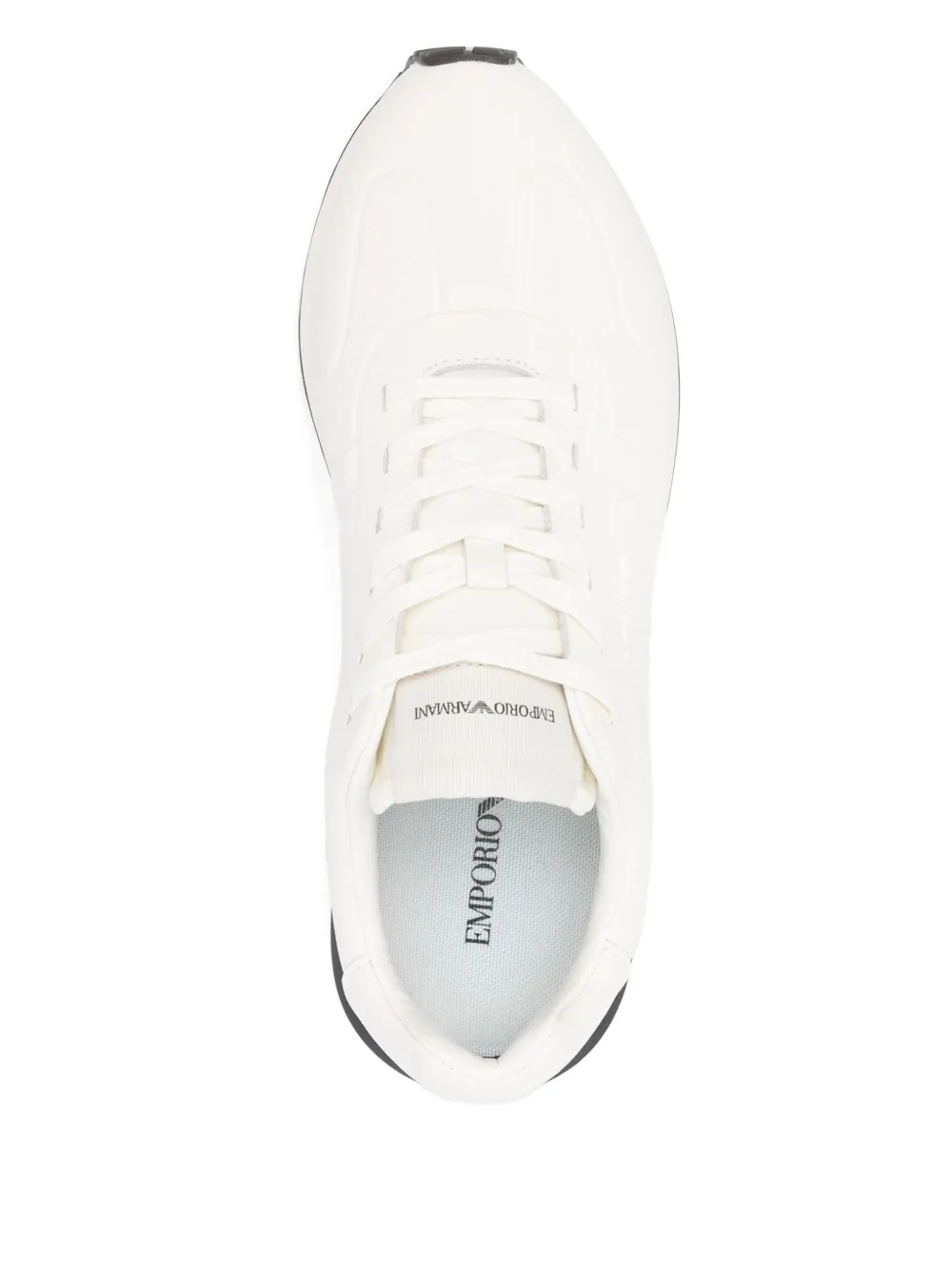 Emporio Armani leather sneakers Neutrals