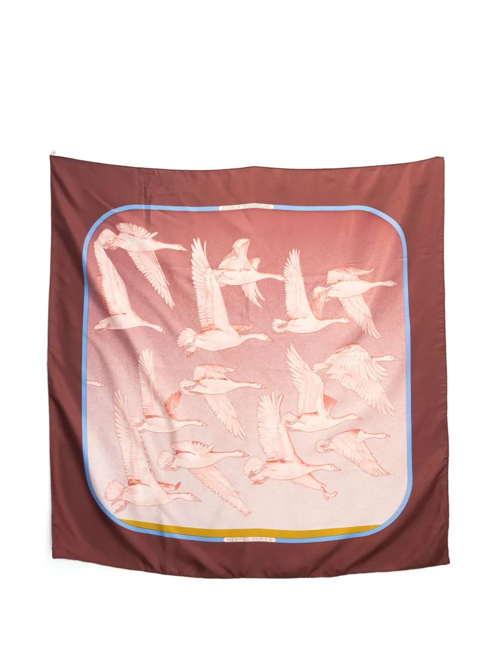 Hermès Pre-Owned mascada Oiseaux Migrateurs de seda 1970 | rosado | Image 1