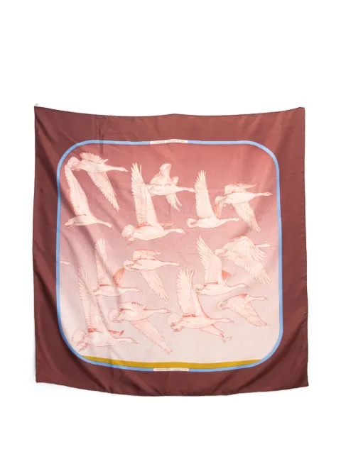 Hermès Pre-Owned fular Oiseaux Migrateurs de seda 1970