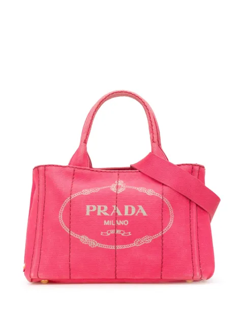 Prada Pre-Owned 2013-2024 Small Canvas Canapa Logo satchel
