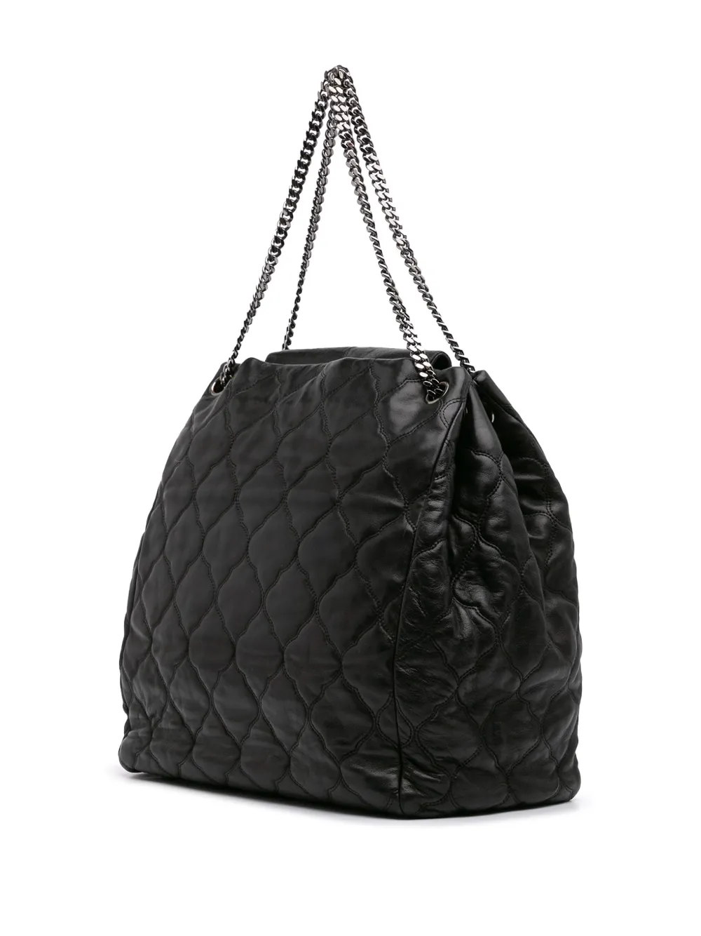 Pre-owned Chanel 2008-2009 Paris Moscow Quilted Lambskin Cells Accordion Tote Bag