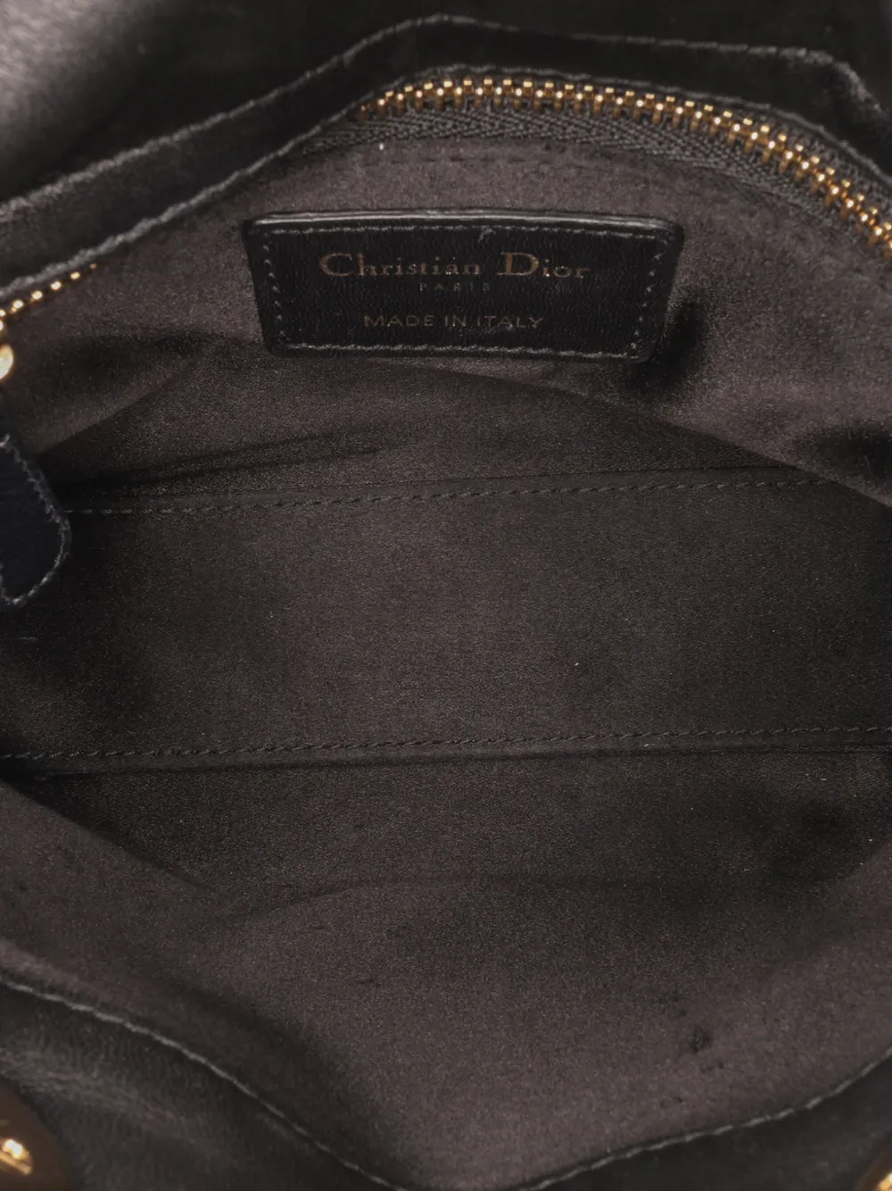 Pre-owned Dior 2014 Mini Satin Sequin Embroidered Lady Satchel