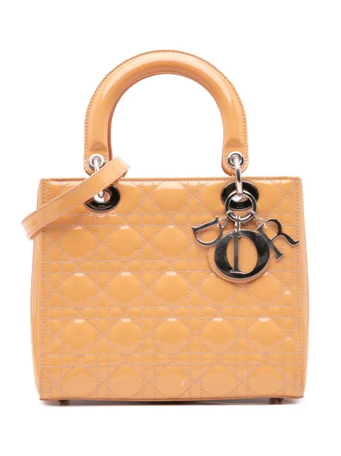 Christian Dior Pre-Owned 2015 Medium Patent Cannage Lady Dior satchel