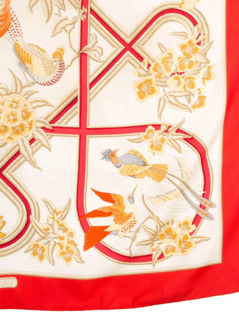 Pre-owned Hermes 1991 Caraïbes Silk Scarf