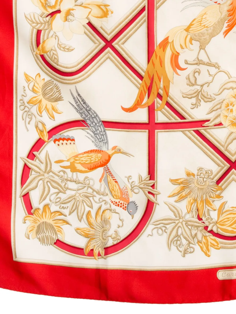 Pre-owned Hermes 1991 Caraïbes Silk Scarf