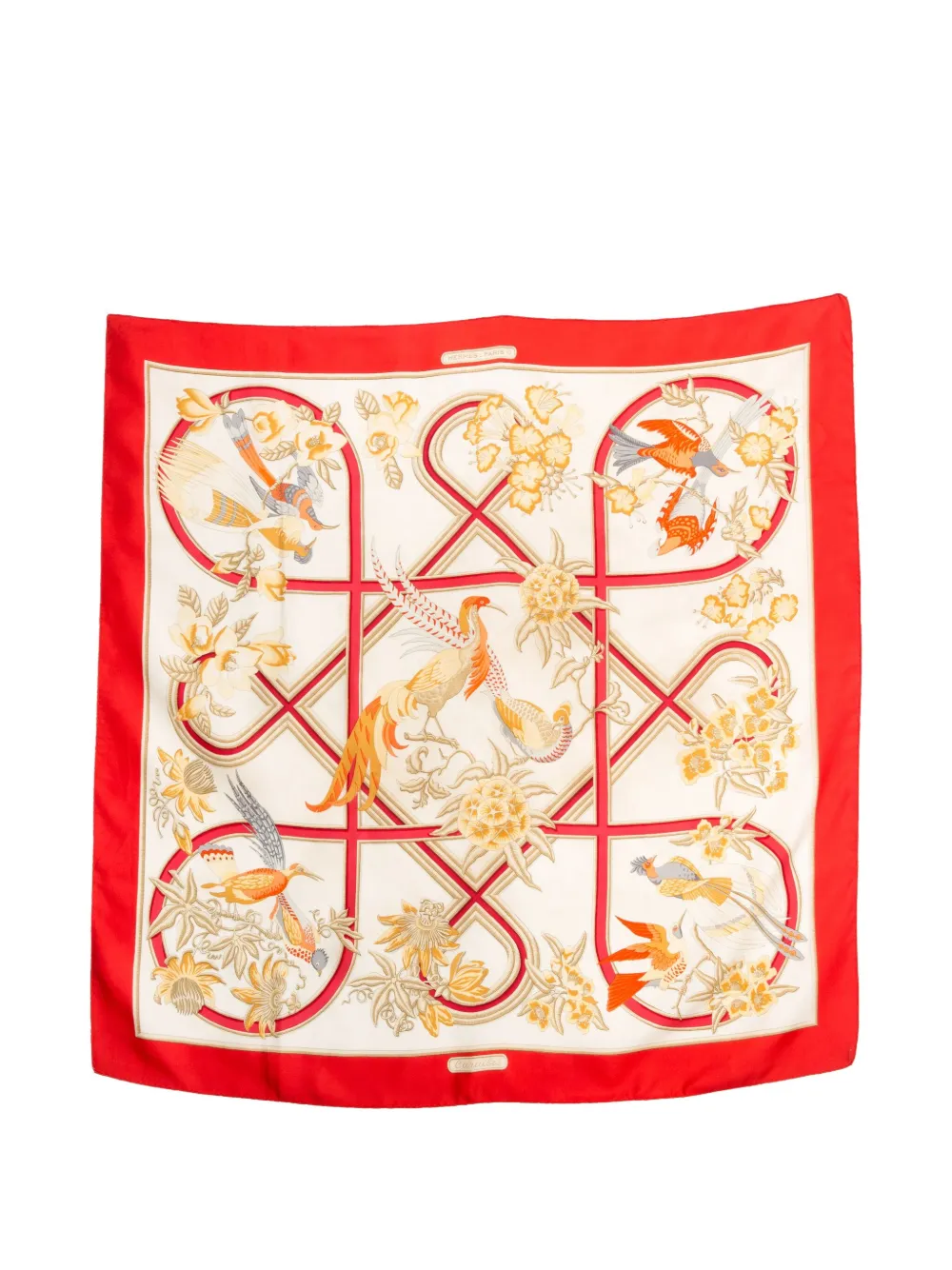 Hermès Pre-Owned 1991 Caraïbes silk scarf | Red | Image 1