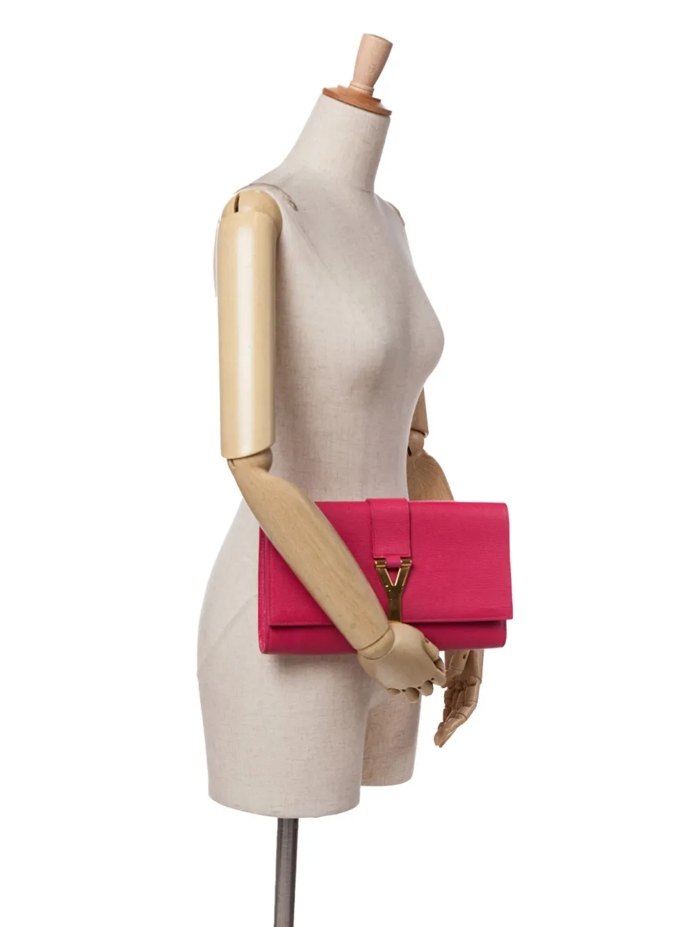 Pre-owned Saint Laurent 20th Century Leather Chyc Ligne Clutch Bag