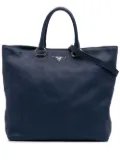 Prada Pre-Owned 2000-2024 Vitello Daino Open Convertible Tote satchel - Blue