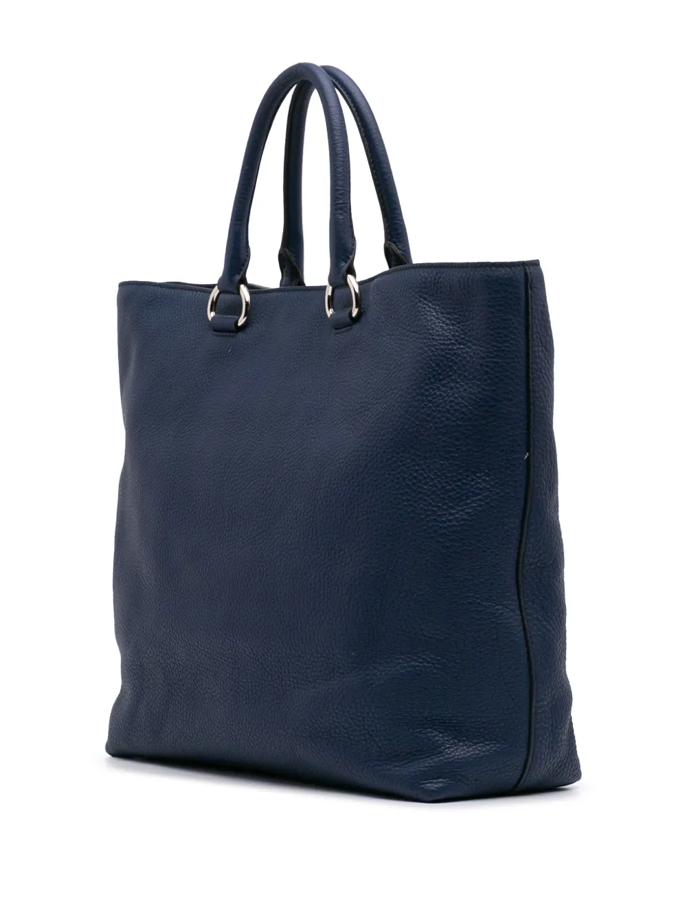 Pre-owned Prada 2000-2024 Vitello Daino Open Convertible Tote Satchel