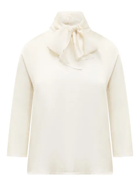 Jucca bow-neck three-quarter sleeve top