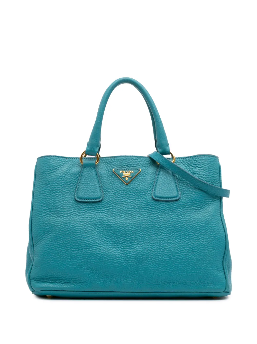 Prada Pre-Owned 2013-2024 Vitello Daino Open Convertible Tote satchel | Blue | Image 1
