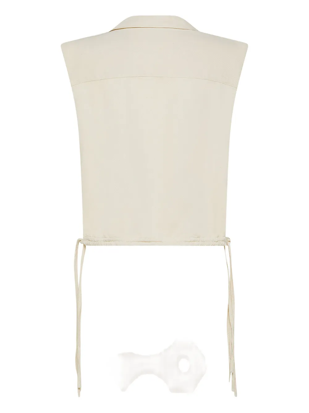 Seventy V-neck drawstring-side tank top Beige