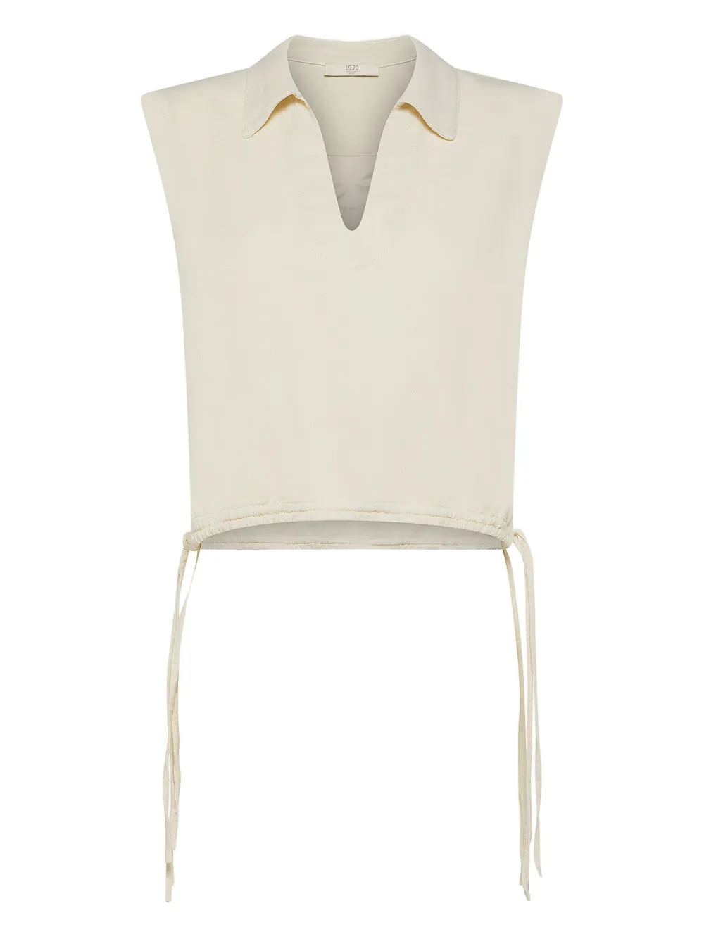 Seventy V-neck drawstring-side tank top Beige