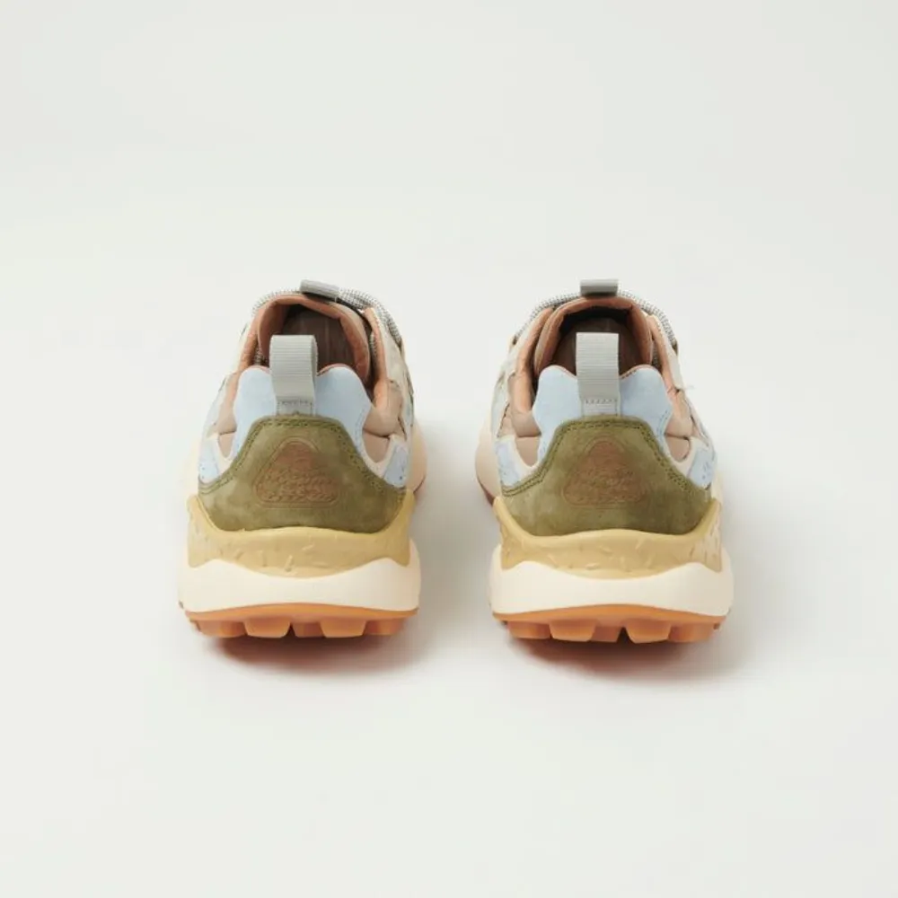FLOWER MOUNTAIN embroidered-floral sneakers Brown