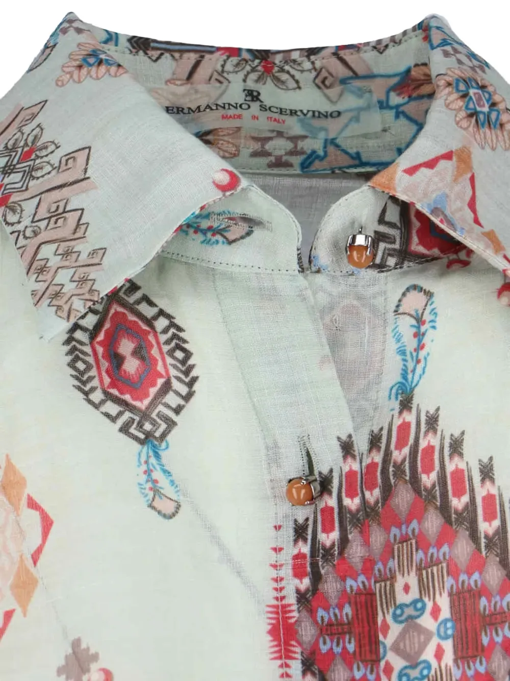 Ermanno Scervino Blouse met geometrische print Beige