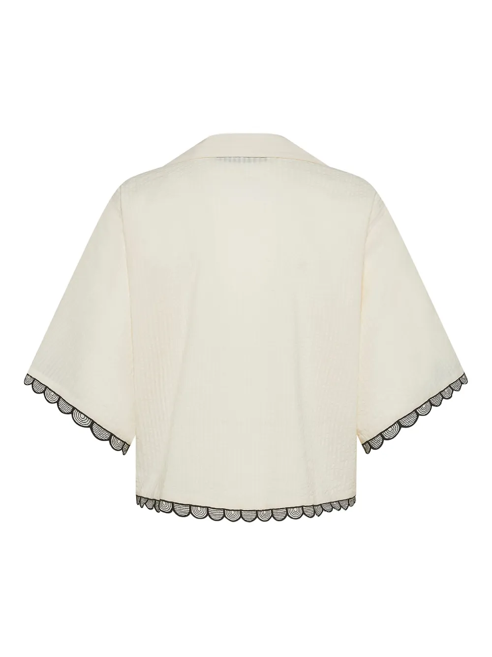 Seventy scalloped-trimmed shirt - Beige