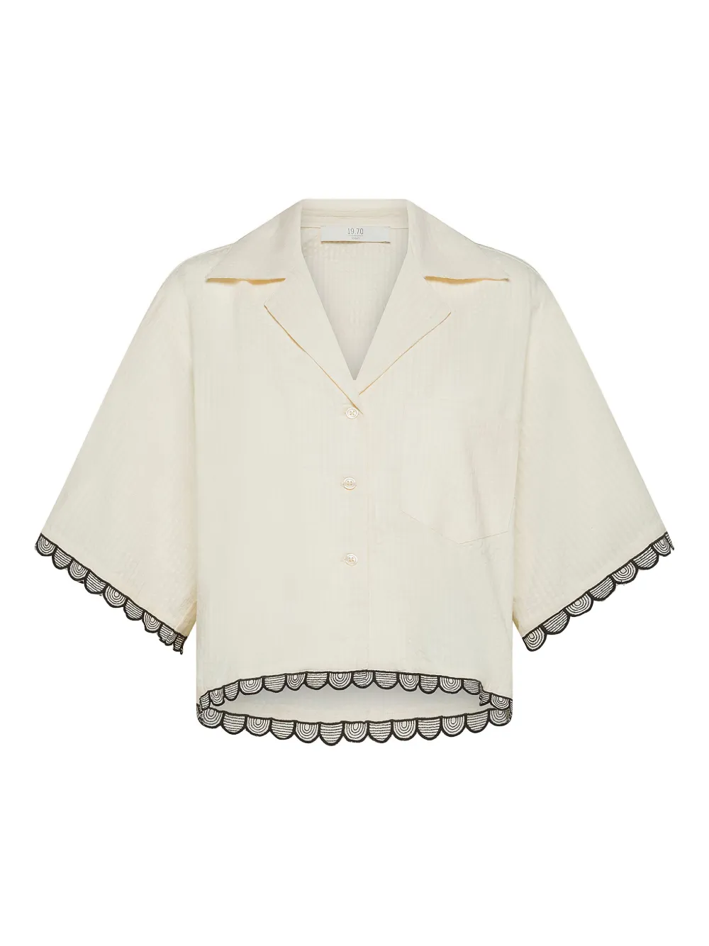 Seventy Scalloped-trimmed Shirt In Neutral