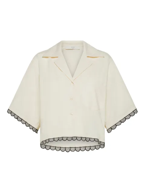 Seventy scalloped-trimmed shirt