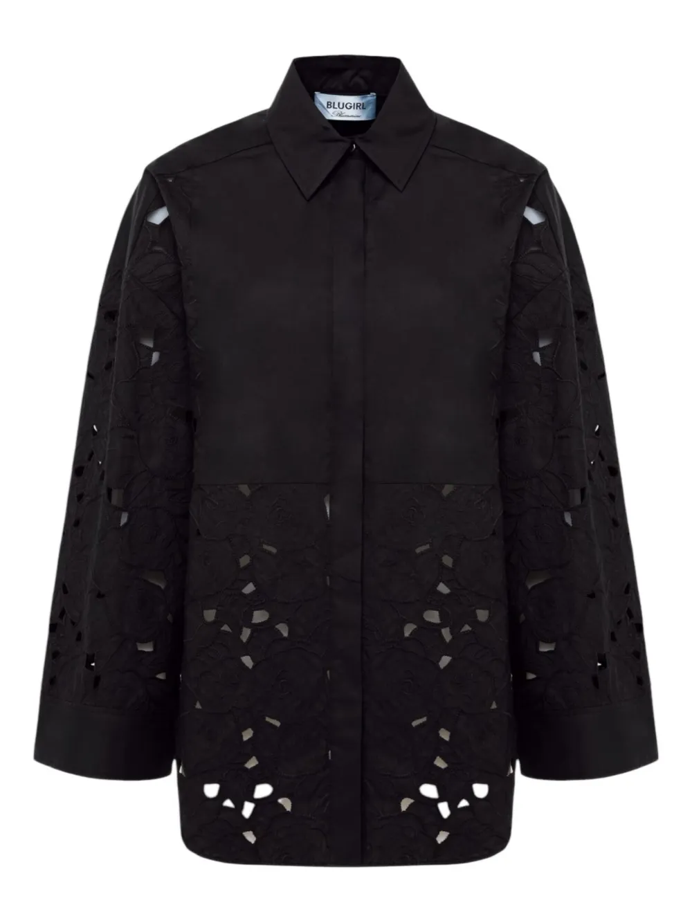 Blugirl cut-out detail shirt - ブラック Blugirl cut-out detail shirt - ブラック