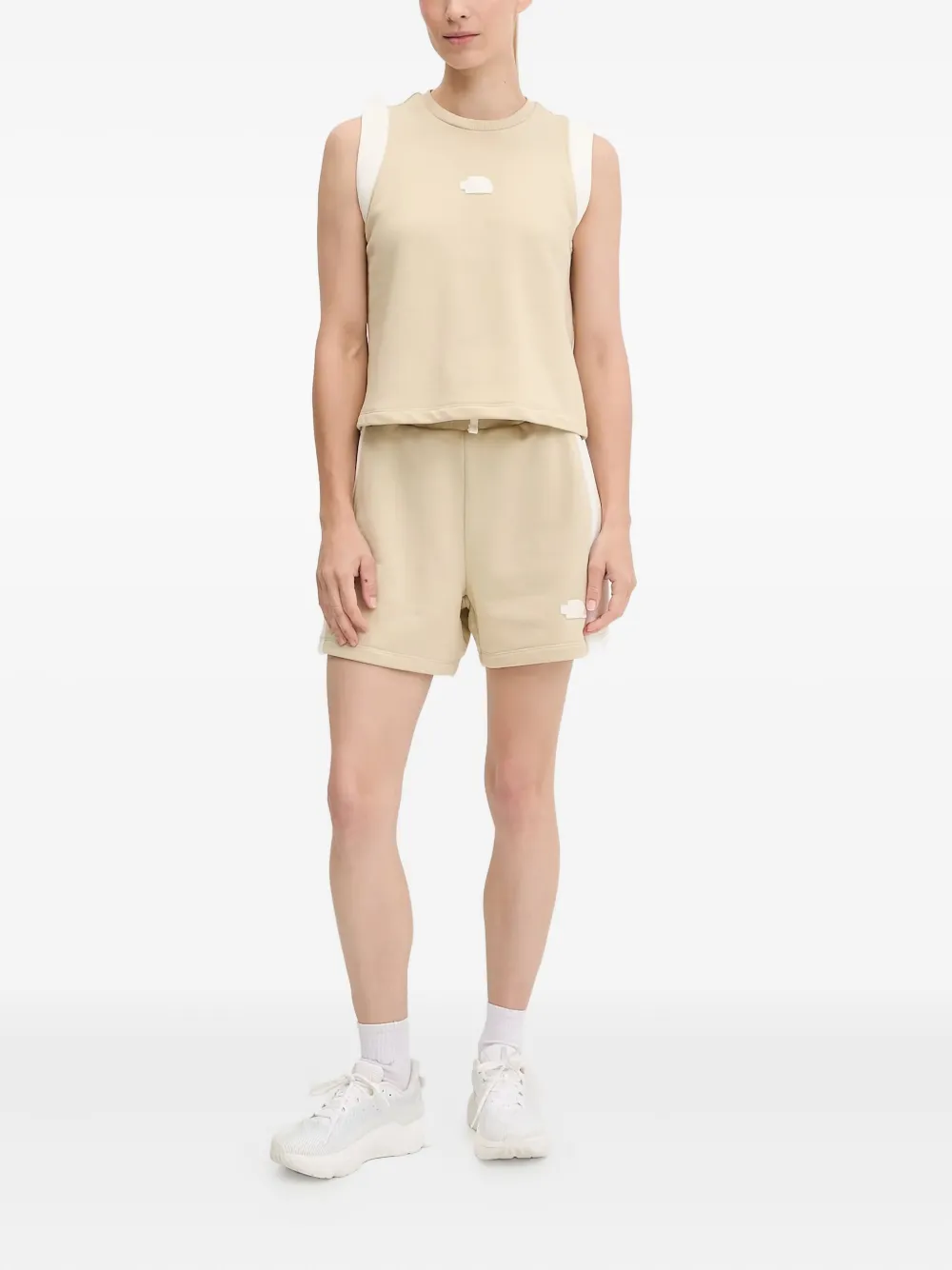 The North Face Contrast-panel Sleeveless Top In Neutral