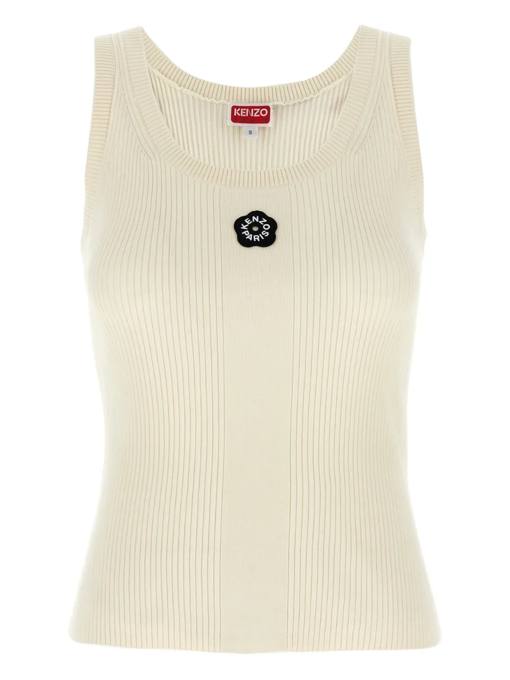 Kenzo Boke Flower 2.0 geribbelde top Wit