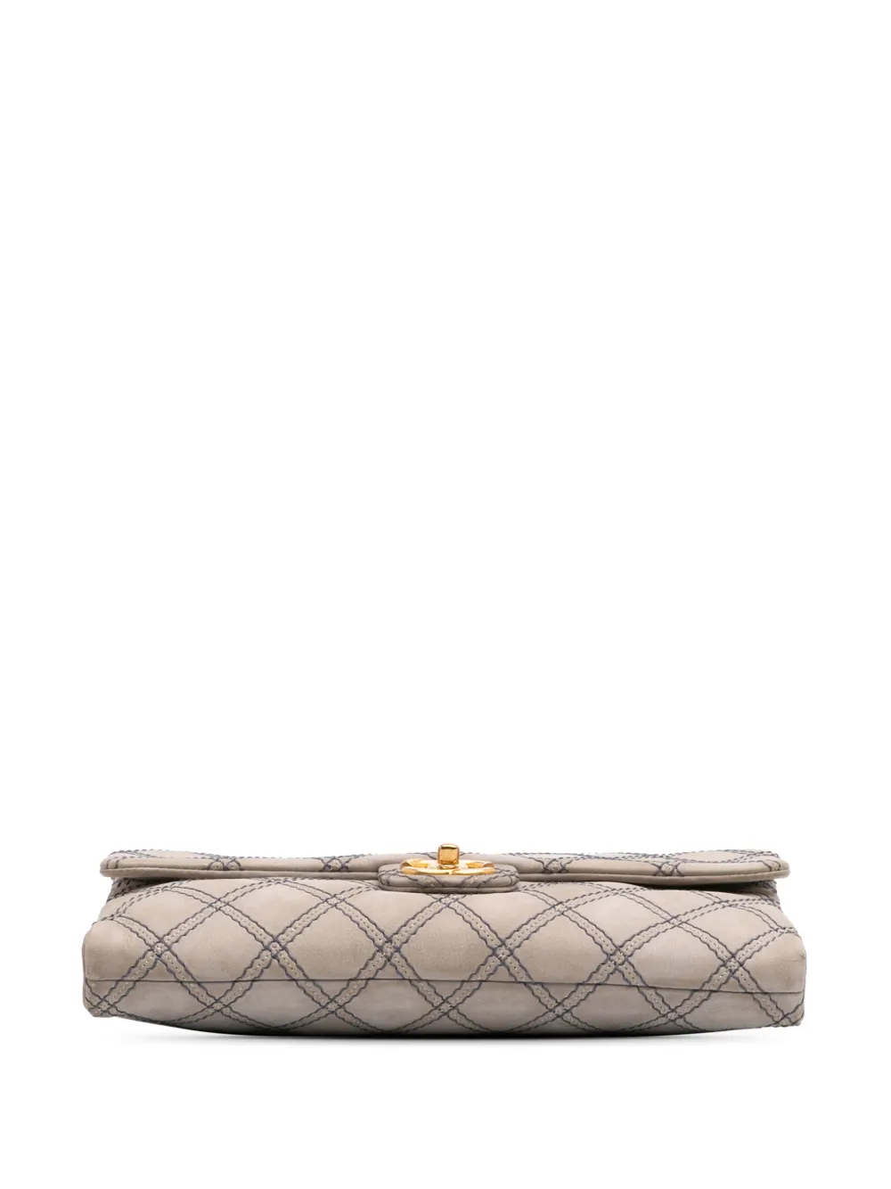 Pre-owned Chanel 2014 Jumbo Quilted Calfskin Triple Stitched Flap Crossbody Bag