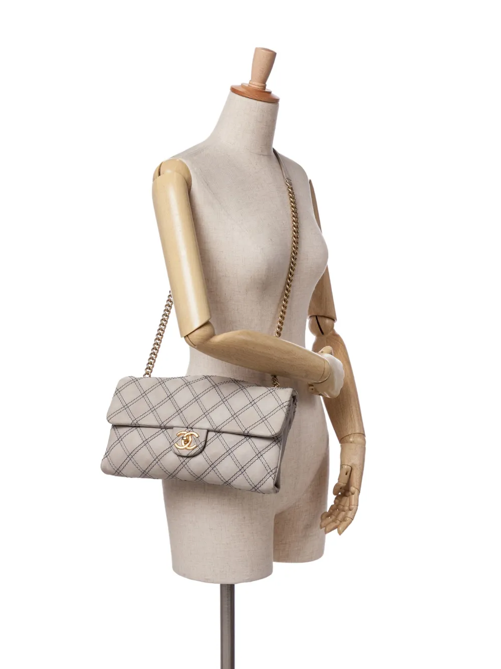 CHANEL Pre-Owned 2014 Jumbo Quilted Calfskin Triple Stitched Flap crossbody bag | Pre-Owned | Image 2