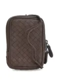 Bottega Veneta Pre-Owned 2012-2024 Nano Lambskin Intrecciato Zip Tech Case Lanyard crossbody bag - Brown