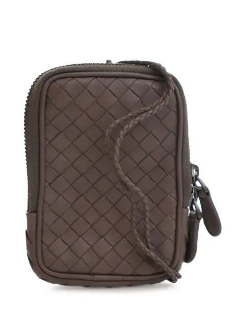 Bottega Veneta Pre-Owned 2012-2024 Nano Lambskin Intrecciato Zip Tech Case Lanyard crossbody bag