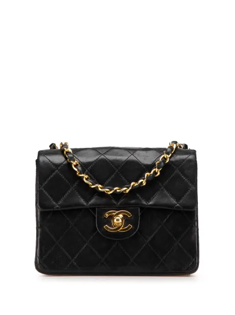 CHANEL Pre-Owned 1986-1988 Mini Square Classic Lambskin Single Flap crossbody bag