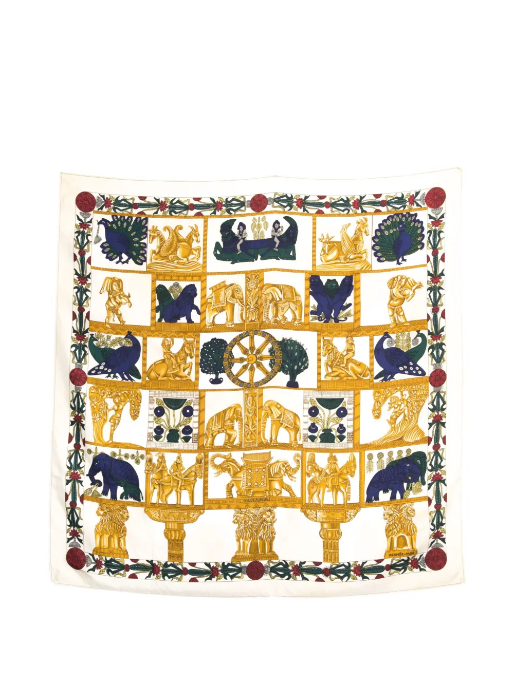 Hermès Pre-Owned 1987 Torana silk scarf | White | Image 1