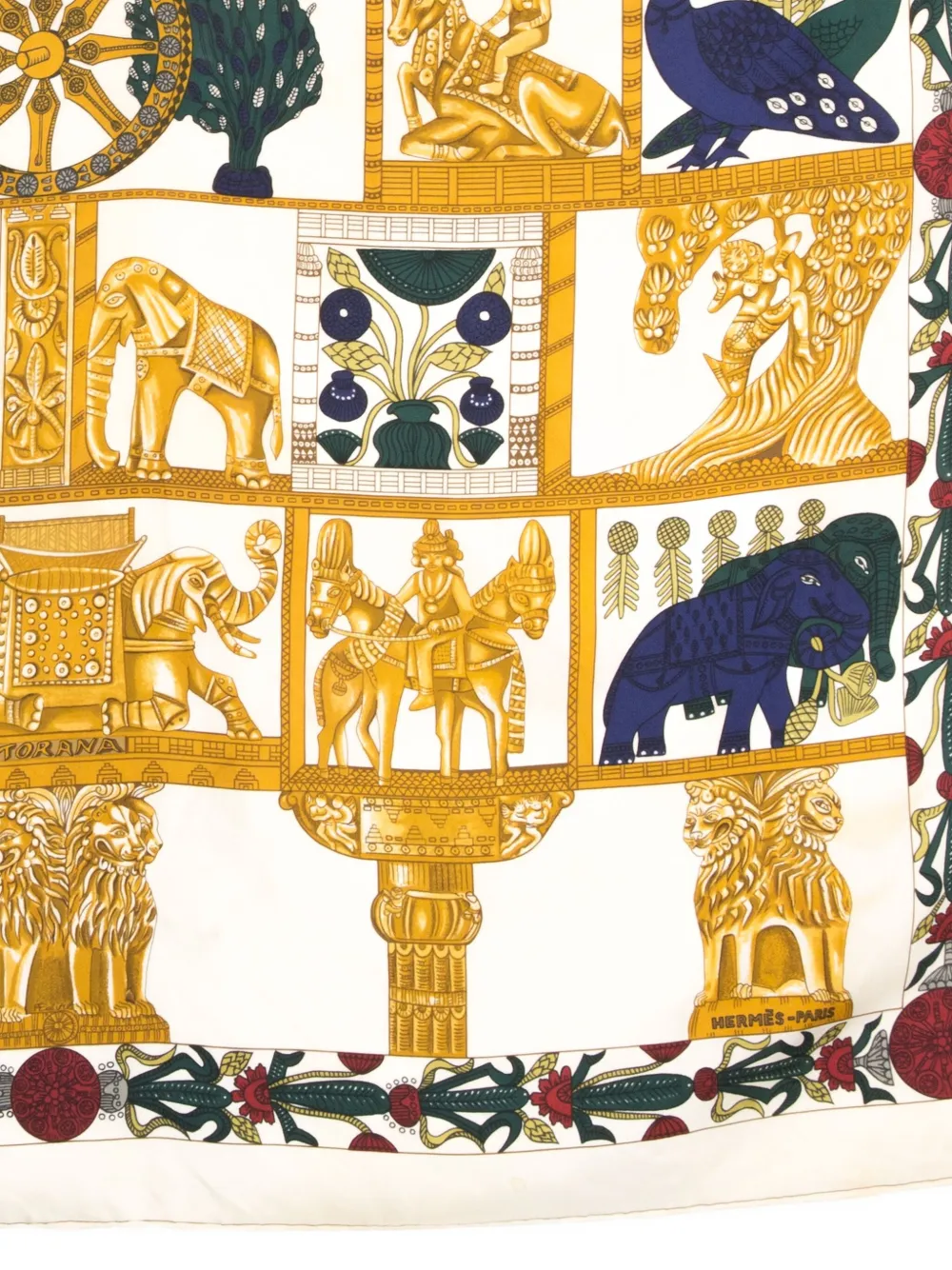 Pre-owned Hermes 1987 Torana Silk Scarf
