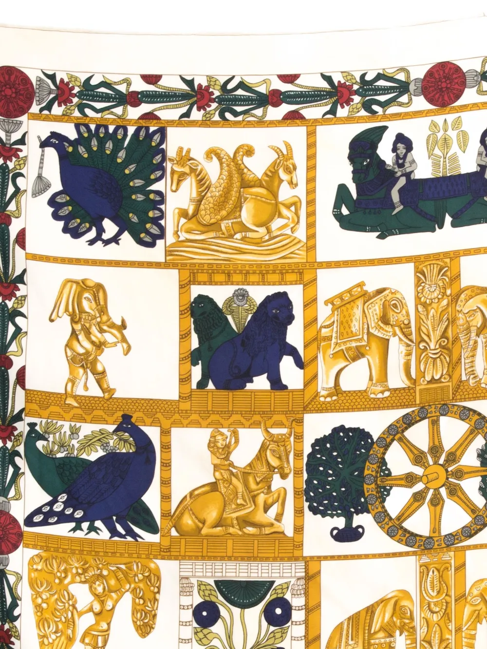 Pre-owned Hermes 1987 Torana Silk Scarf