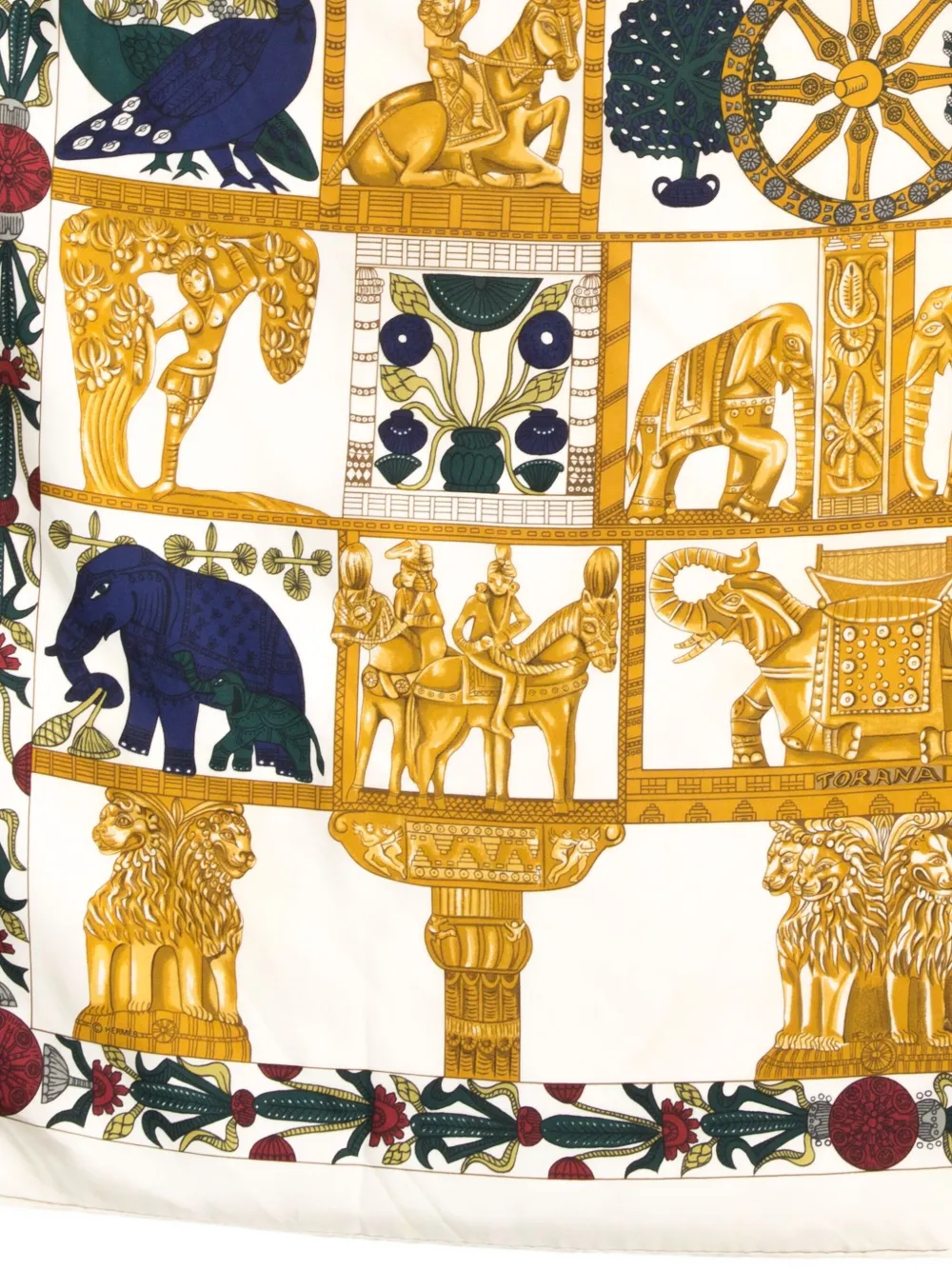 Pre-owned Hermes 1987 Torana Silk Scarf