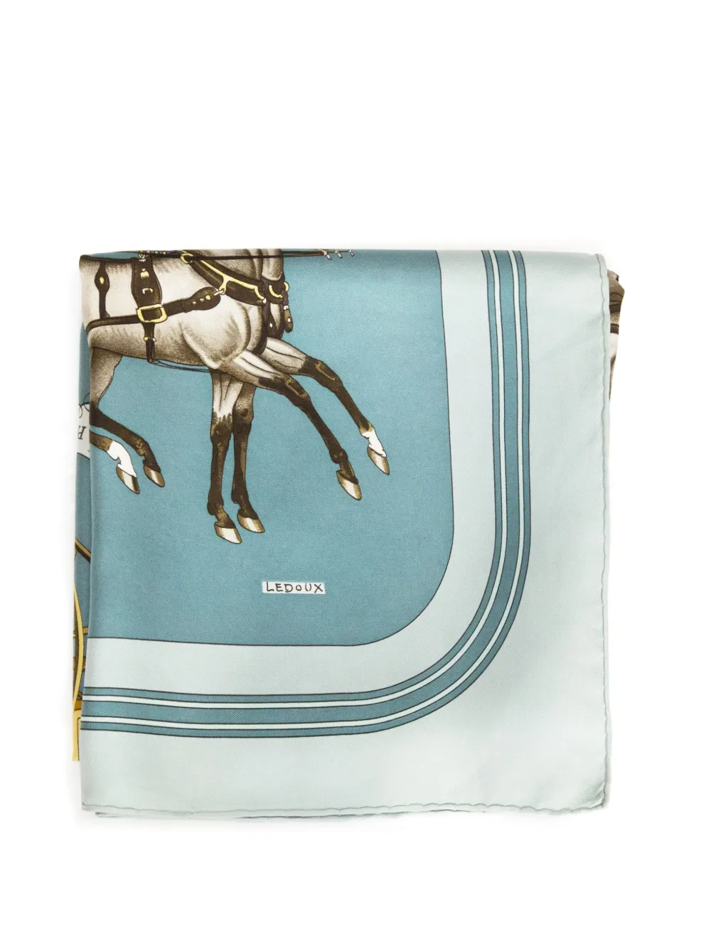 Hermès Pre-Owned 1976 Coach and Saddle scarf | bleu | Image 1
