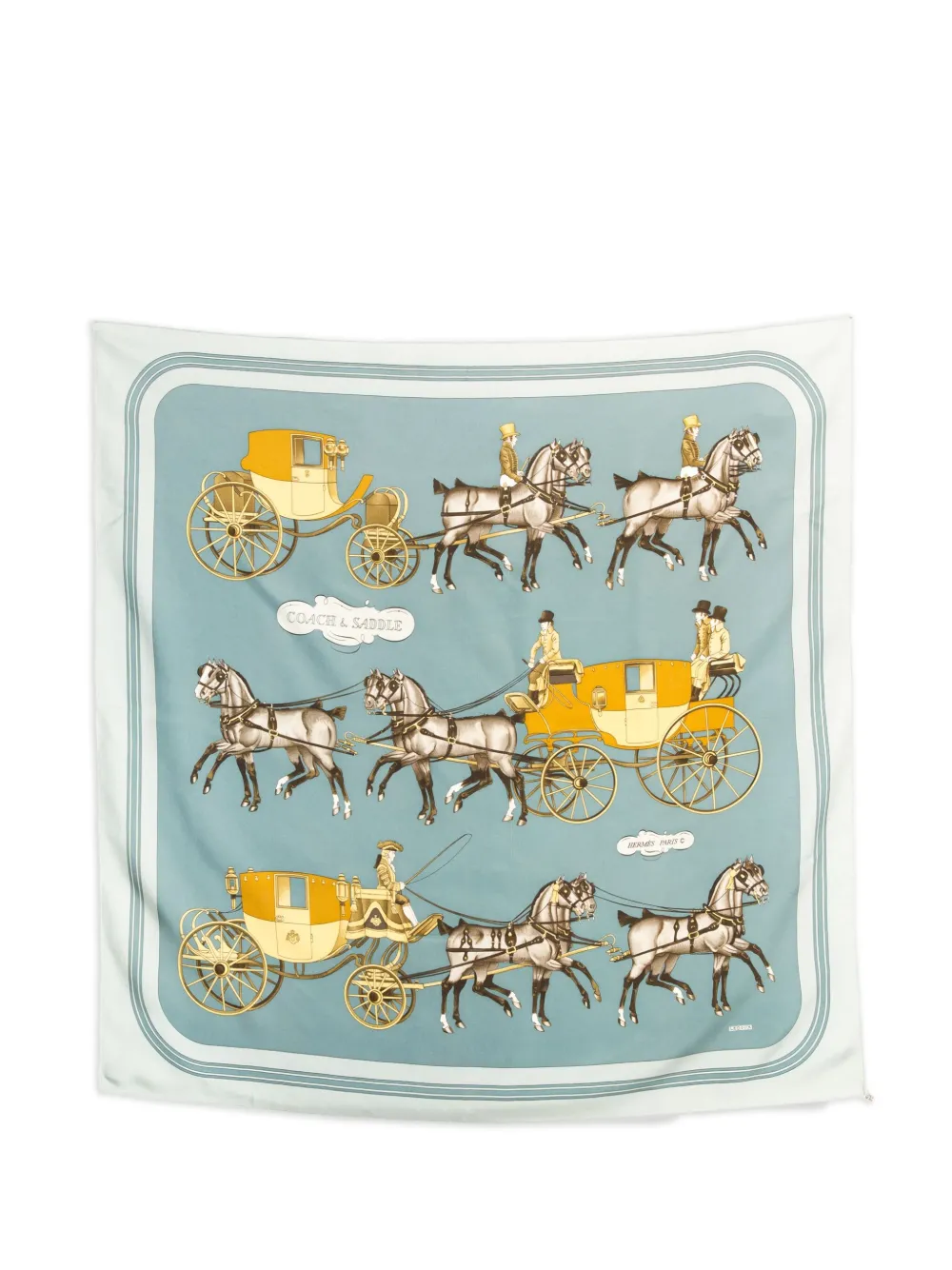 Hermès Pre-Owned 1976 Coach and Saddle scarf | Homme | Image 2