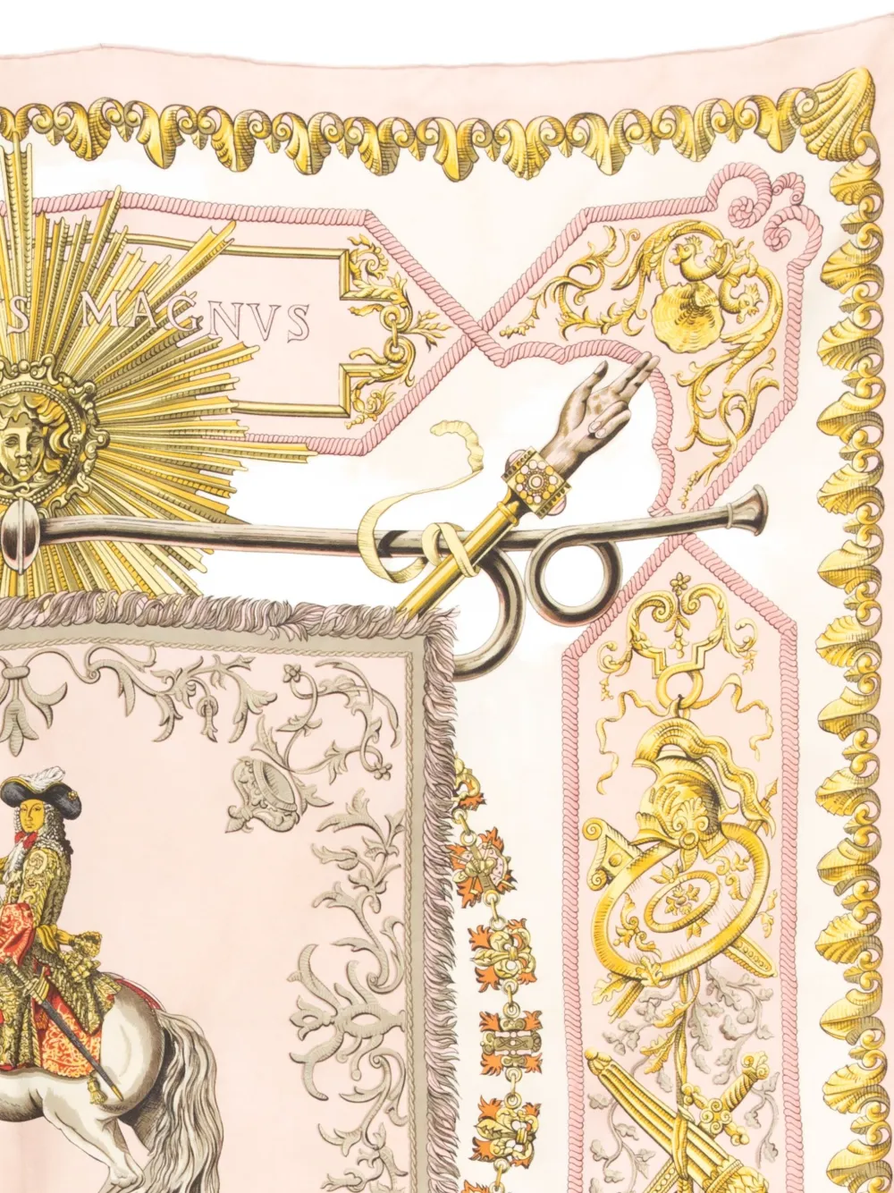 Pre-owned Hermes 1963 Ludovicus Magnus Silk Scarf