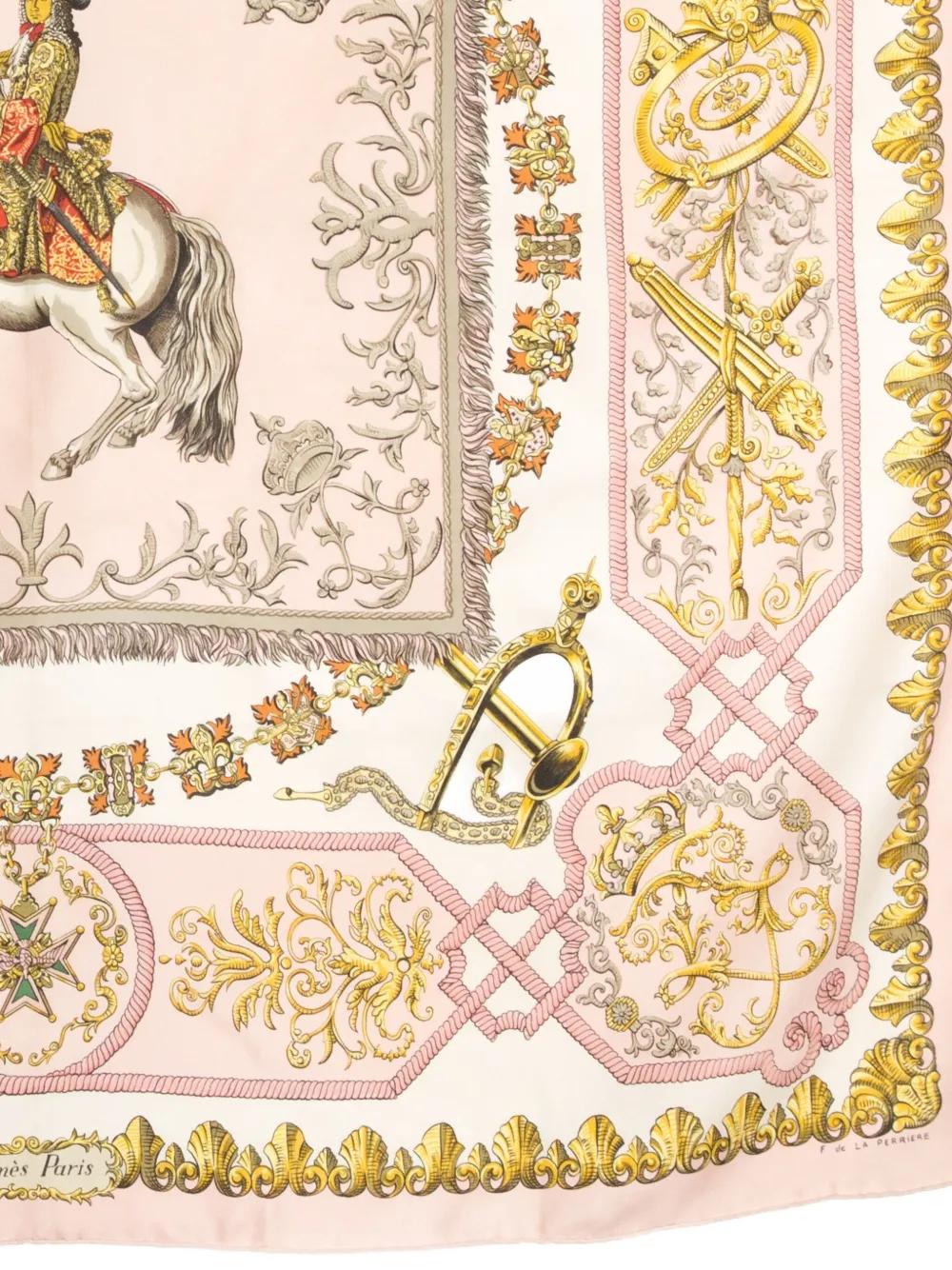Pre-owned Hermes 1963 Ludovicus Magnus Silk Scarf