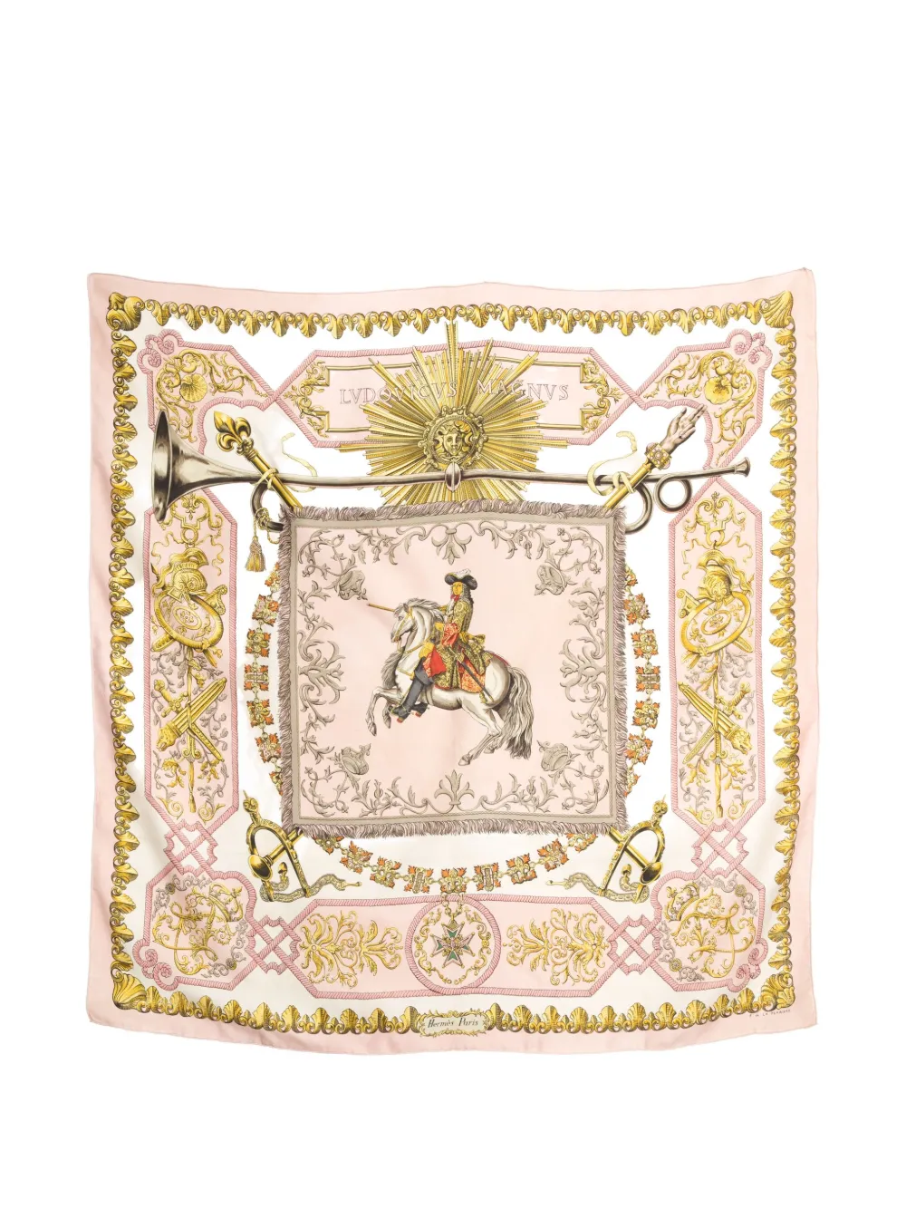 Hermès Pre-Owned 1963 Ludovicus Magnus silk scarf | Men | Image 2