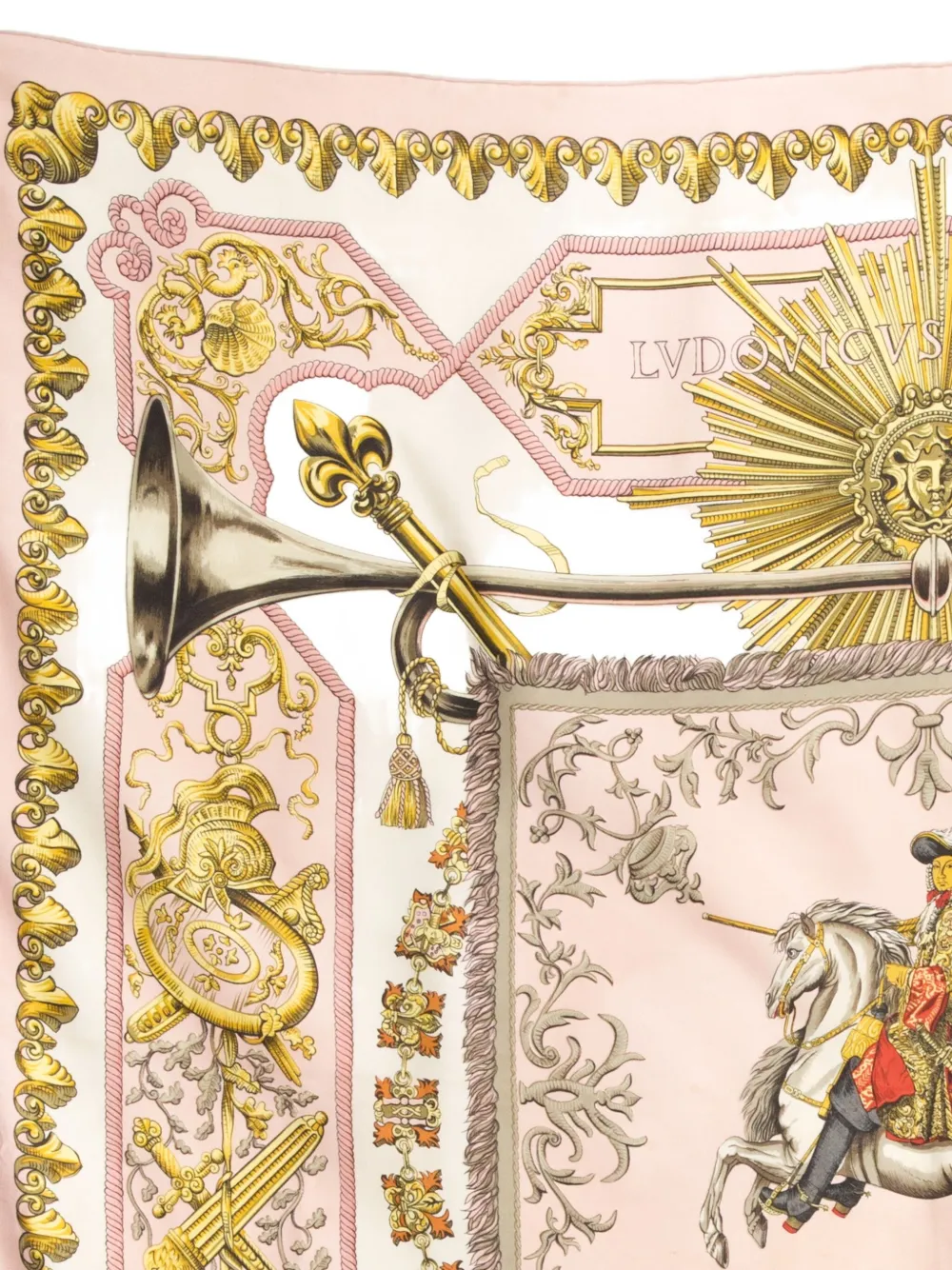 Pre-owned Hermes 1963 Ludovicus Magnus Silk Scarf