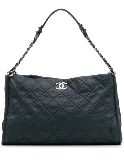 CHANEL Pre-Owned 2012 Large Quilted Iridescent Calfskin CC Relax tote bag