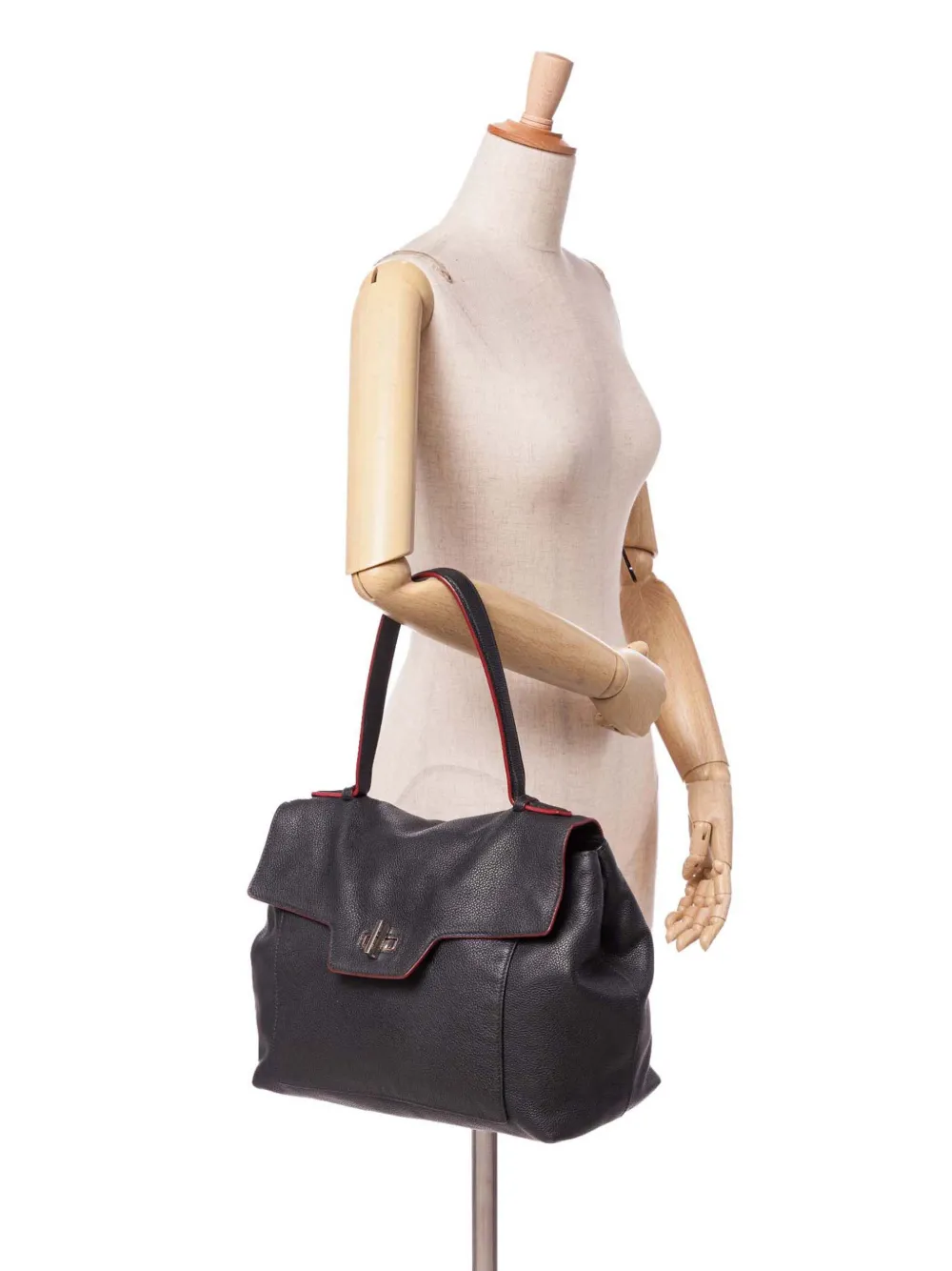 Prada Pre-Owned 2000-2013 Toro Leather Top Handle Flap satchel | Pre-Owned | Image 2