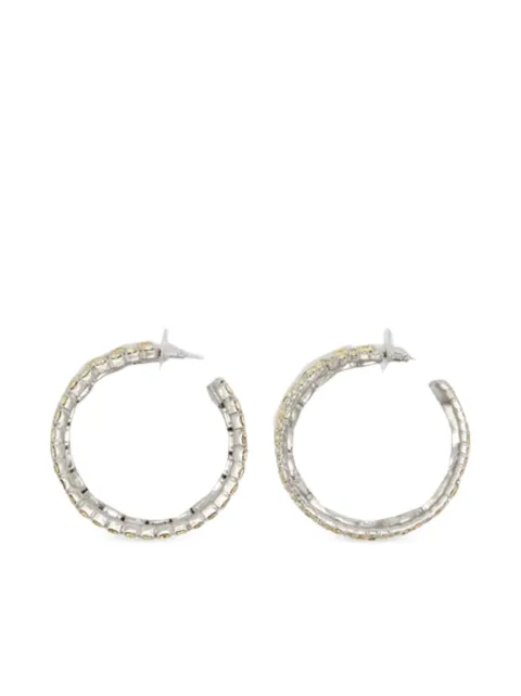 Ermanno Scervino crystal hoop earrings