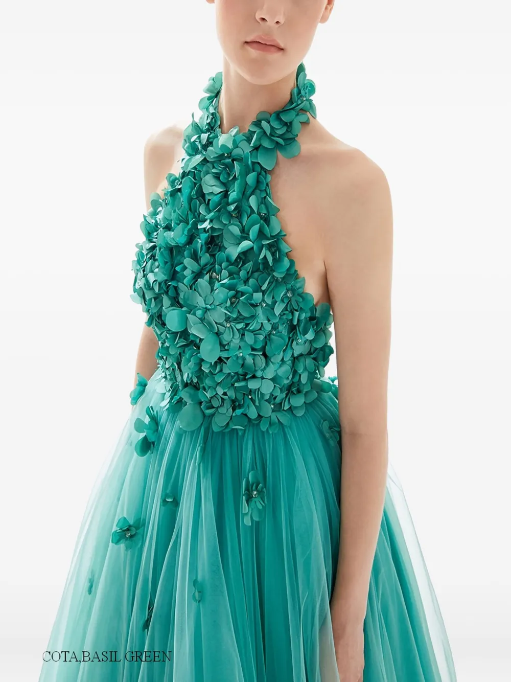 Tarik Ediz Esa Gown In Green