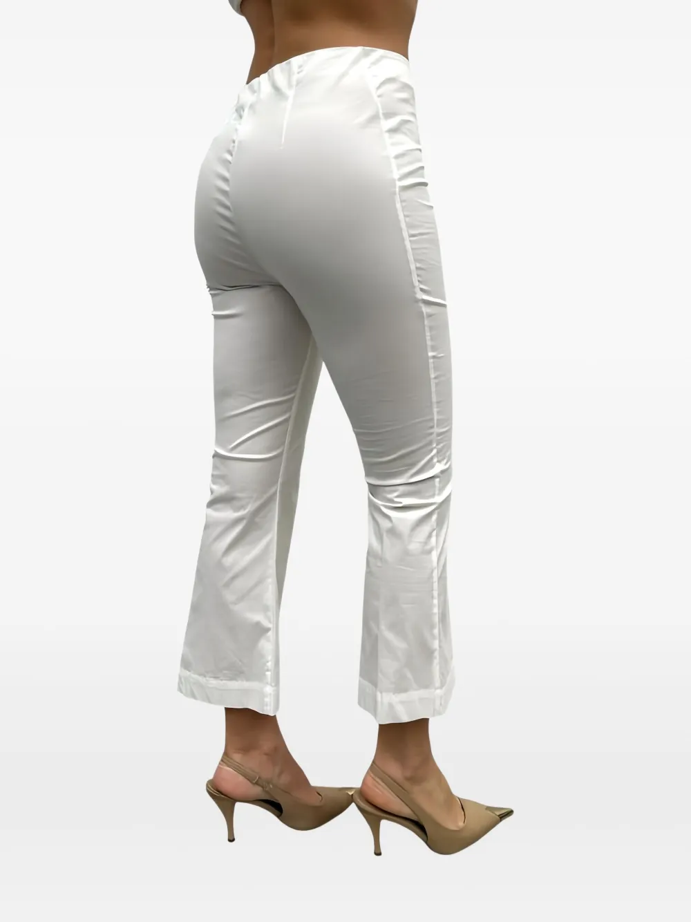 Liviana Conti Broek met naaddetail Wit