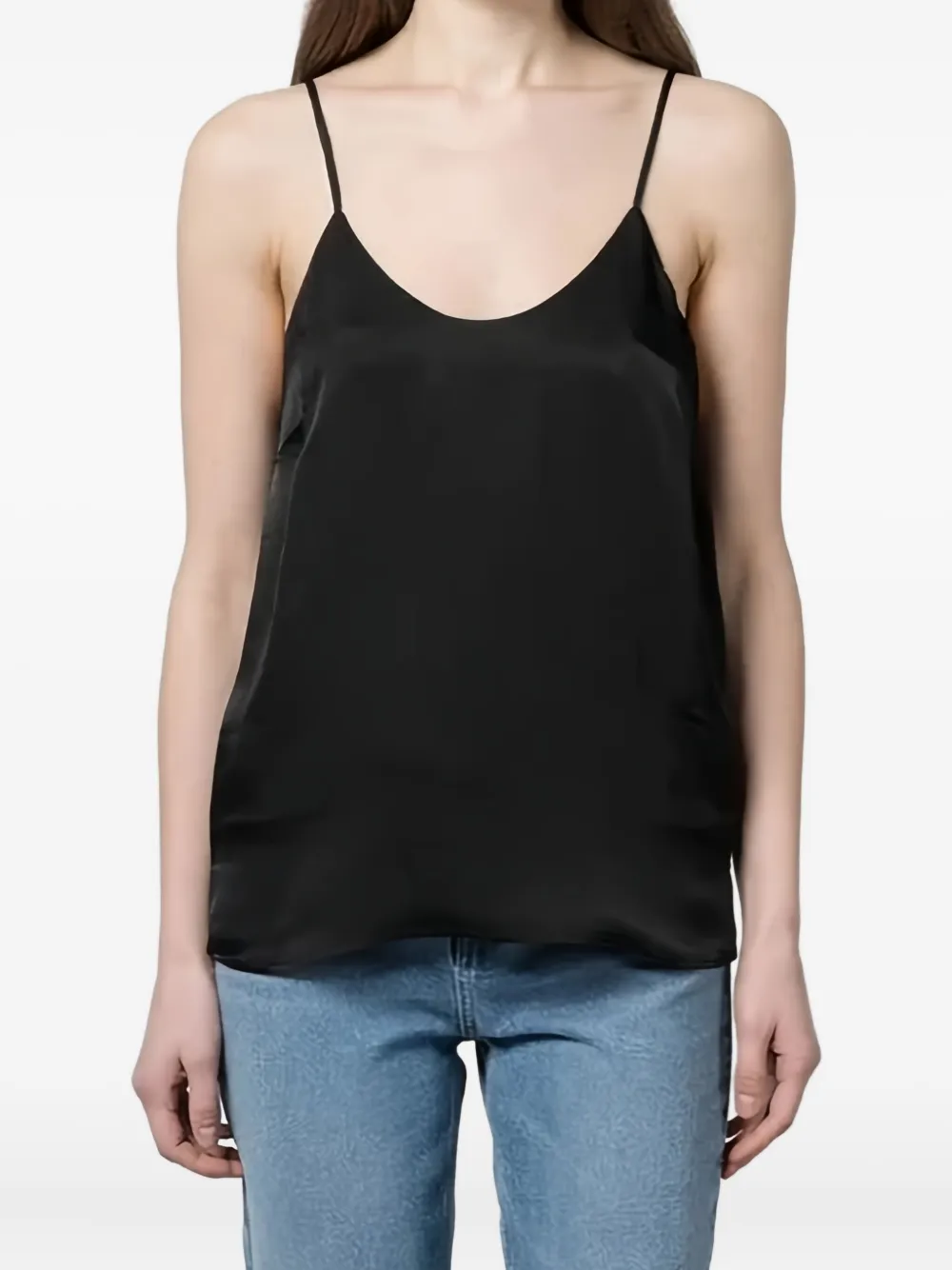 TWINSET Satijnen top Zwart