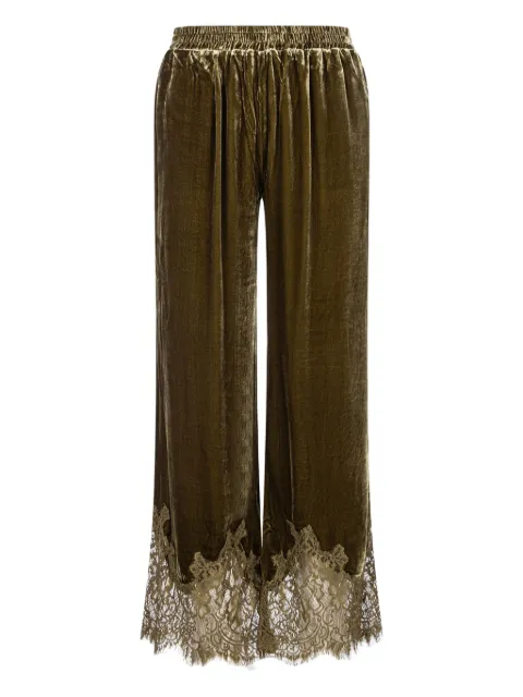 Gold Hawk Anastasia lace-trimmed trousers