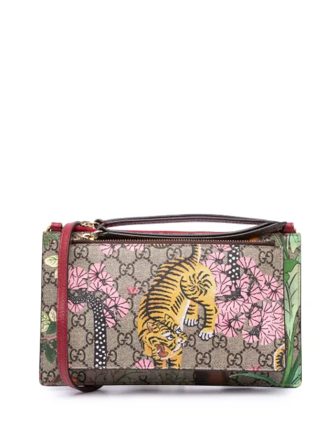 Gucci Pre-Owned 2016-2024 GG Supreme Bengal Double Zip Pochette crossbody bag