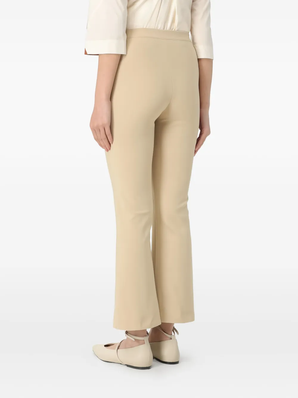 Liviana Conti Flared Trousers In Neutral