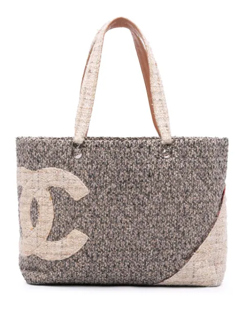 CHANEL Pre-Owned tote Cambon Ligne grande de tweed capitonado 2004-2005